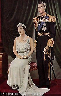 KING GEORGE & QUEEN ELIZABETH ENGLAND CORONATION VINTAGE PHOTO POSTER PRINT 1937 - K-townConsignments