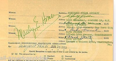 DANNY DIMINNO DEAN MARTIN SONGWRITER ORIGINAL AUTOGRAPH SIGNED MUSIC CONTRACT - K-townConsignments