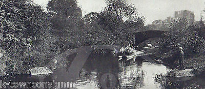 SUMMER IN CENTRAL PARK NEW YORK CITY PHOTO BY KIRK ANTIQUE GRAPHIC PRINT 1906 - K-townConsignments
