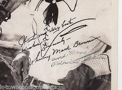 JOHNNY MACK BROWN PALOMINO STALLION COWBOY VINTAGE WESTERN MOVIE ACTOR PHOTO - K-townConsignments