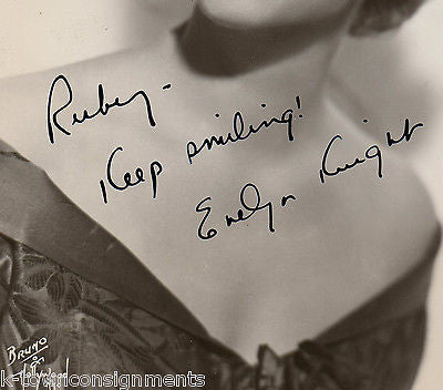 EVELYN KNIGHT STARDUSTERS MUSIC SINGER VINTAGE AUTOGRAPH SIGNED PROMO PHOTO - K-townConsignments