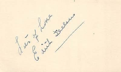 EDITH FELLOWS LITTLE RASCLS CHARACTER ACTRESS ORIGINAL AUTOGRAPH SIGNATURE - K-townConsignments