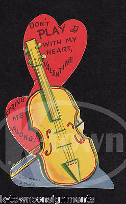 CUTE COWGIRLS TAXI BOY VIOLIN & MORE VINTAGE VALENTINE'S DAY CARDS SALES DISPLAY - K-townConsignments