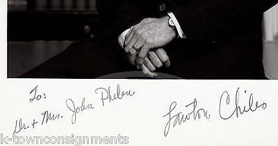 LAWTON CHILES FLORIDA SENATOR ORIGINAL VINTAGE AUTOGRAPH SIGNED SENATE PHOTO - K-townConsignments