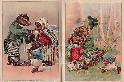 LITTLE GOLDEN HAIR GOLDILOCKS & THE THREE BEARS ANTIQUE ILLUSTRATED STORY BOOK - K-townConsignments