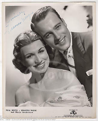 FRANCES WAYNE JAZZ BIG BAND SINGER VINTAGE AUTOGRAPH SIGNED MCA MUSIC PHOTO - K-townConsignments