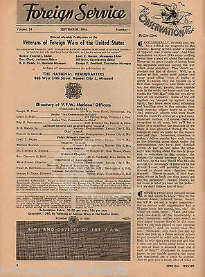 FOREIGN SERVICE VINTAGE GRAPHIC ILLUSTRATED WWII VETERANS NEWS MAGAZINE 1946 - K-townConsignments