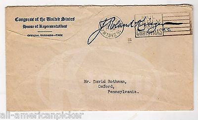 J. ROLAND KINZER LANCASTER PA CONGRESSMAN VINTAGE AUTOGRAPH SIGNED LETTER 1942 - K-townConsignments