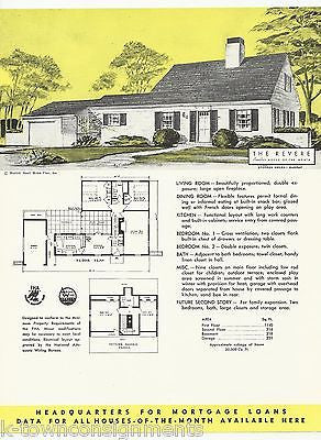 REVERE ARCHITECTURAL HOME DESIGN VINTAGE GRAPHIC ADVERTISING SALES PRINT - K-townConsignments