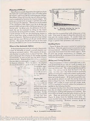 CONCRETE SEPTIC TANKS PORTLAND CEMENT CO NY VINTAGE GRAPHIC ADVERTISING FLYER - K-townConsignments