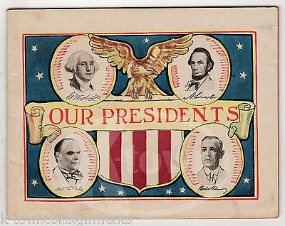 UNITED STATES OUR PRESIDENTS ALKA SELTZER VINTAGE GRAPHIC ADVERTISING INFO BOOK - K-townConsignments