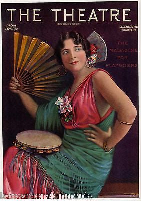 JANE FERRAR AS CARMEN MOVIE ACTRESS ANTIQUE GRAPHIC MAGAZINE COVER PRINT - K-townConsignments