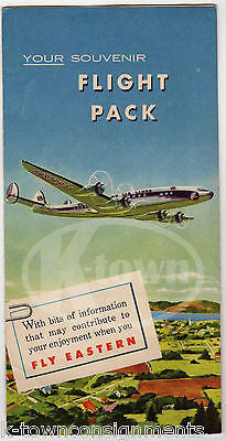 EASTERN AIRLINES VINTAGE GRAPHIC ADVERTISING SOUVENIR FLIGHT PACKET & FLYERS - K-townConsignments