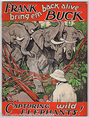 FRANK BUCK CAPTURING WILD ELEPHANTS OLD AFRICAN BIG GAME HUNTING BOOK 1934 - K-townConsignments