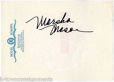 MARSHA MASON MOVIE & STAGE ACTRESS AUTOGRAPH SIGNED HOTEL EUROPE LETTERHEAD - K-townConsignments