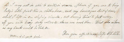 MARBLEHEAD MASS LETTER TO HUSBAND DYING MOTHERS BEDSIDE LETTER BOSTON 1857 - K-townConsignments