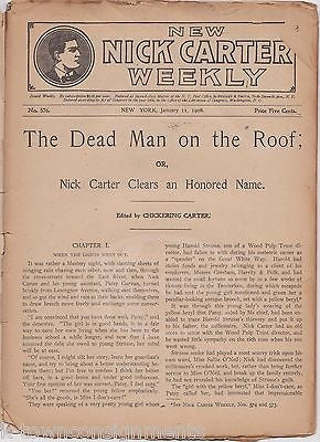 NICK CATER DEAD MAN ON THE ROOF MYSTERY ANTIQUE CRIME DETECTIVE STORIES BOOK - K-townConsignments