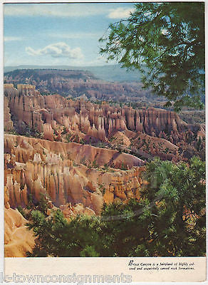 UNION PACIFIC RAILROAD ZION GRAND CANYON BRYCE NATIONAL PARK BREAKFAST MENU - K-townConsignments