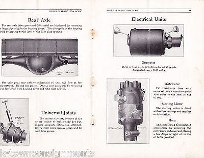 HUDSON MOTOR CAR COMPANY ANTIQUE ESSEX SUPER SIX GRAPHIC ILLUSTRATED AUTO MANUAL - K-townConsignments