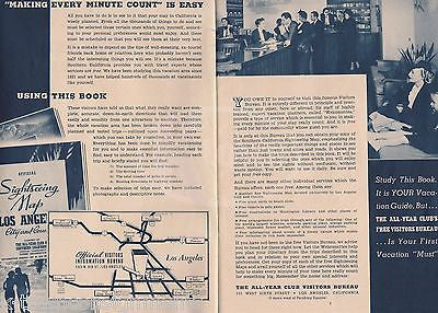 SOUTHERN CALIFORNIA LOS ANGELES HOLLYWOOD ANTIQUE GRAPHIC ADVERTISING GUIDE BOOK - K-townConsignments