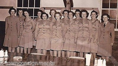 WAC WOMEN IN MILITARY RCAAB RAPID CITY ARMY AIR BASE VINTAGE UNIFORM GROUP PHOTO - K-townConsignments