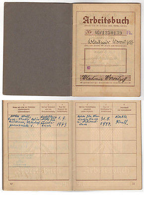 WWII BERLIN GERMANY ART DEALER ORIGINAL WORK PASSPORT TRAVEL DOCUMENTS 1935-1939 - K-townConsignments