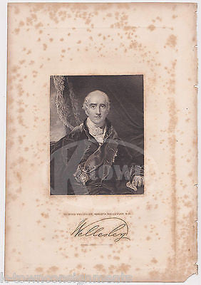 MARQUIS RICHARD WELLESLEY EUROPEAN ROYALTY ANTIQUE GRAPHIC ENGRAVING PRINT - K-townConsignments