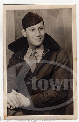 WWII MILITARY PILOT PHIL FROM LYNN MASS VINTAGE WWII AUTOGRAPH SIGNED PHOTO - K-townConsignments