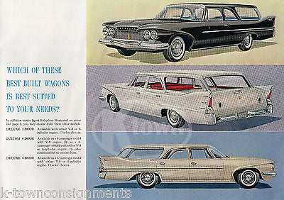 PLYMOUTH STATION WAGONS VINTAGE GRAPHIC ADVERTISING AUTOMOBILE CAR BROCHURE 1960 - K-townConsignments