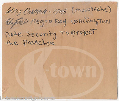 WILLIS BIXMAN WHITE MAN ADOPTS YOUNG NEGRO BOY 1905 ANTIQUE SNAPSHOT PHOTOGRAPH - K-townConsignments