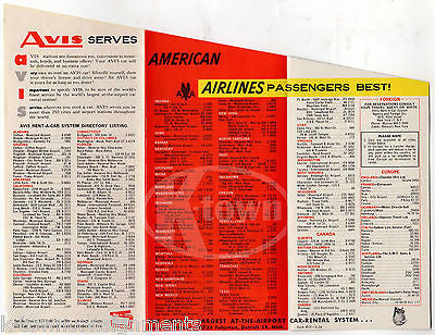 AMERICAN AIRLINES VINTAGE GRAPHIC ADVERTISING 1st CLASS FLIGHT PACKET & FLYERS - K-townConsignments