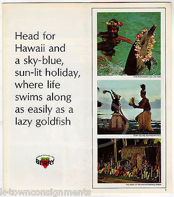 UNITED AIRLINES VINTAGE GRAPHIC ADVERTISING HAWAIIN FLIGHT PACKET & FLYERS - K-townConsignments