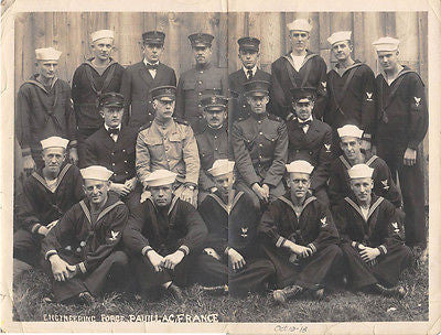 WWI US NAVAL AIR STATION CREW GIRONDE FRANCE IDed PHOTOS & AUTOGRAPH SIGNATURES - K-townConsignments