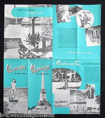 MISSISSIPPI GULF COAST VACATIONS VINTAGE GRAPHIC ADVERTISING TRAVEL BROCHURE - K-townConsignments