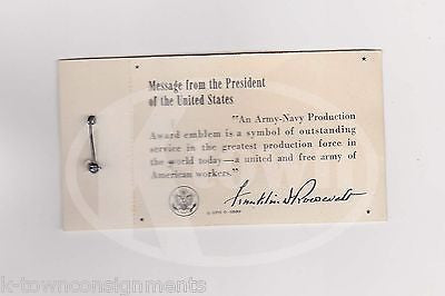 MONSANTO WWII HOME FRONT US ARMY NAVY PRODUCTION AWARD MEDAL TO MIRIAM PRATT - K-townConsignments