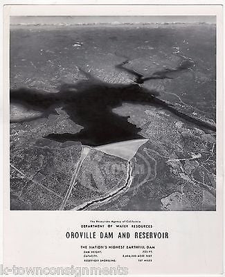 OROVILLE DAM CALIFORNIA RESERVOIR VINTAGE 1960s NEWS PROMO PRESS PHOTOGRAPH 1962 - K-townConsignments