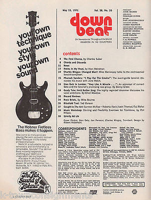 CHARLES MINGUS STAN GETZ & MORE VINTAGE GRAPHIC ADVERTISING DOWN BEAT MAGAZINE - K-townConsignments