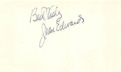 JOAN EDWARDS HOLLYWOOD MOVIE & TV ACTRESS ORIGINAL AUTOGRAPH SIGNATURE - K-townConsignments