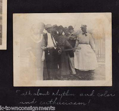 BLACK FACE MINSTREL GIRL CROSS DRESSING MAN HOUSE FLOOD & DOGS ANTIQUE SNAPSHOTS - K-townConsignments