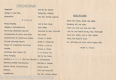 BOYS SCOUTS APPALACHIANTRAIL PENNSYLVANIA VINTAGE GRAPHIC DINNER MENU PROGRAM - K-townConsignments