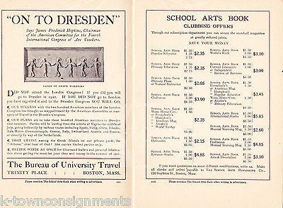 THE SCHOOL ARTS BOOK BOSTON MA ANTIQUE GRAPHIC ARTISTS ILLUSTRATED MAGAZINE 1911 - K-townConsignments