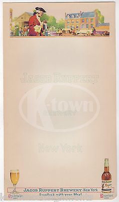 JACOB RUPPERT BREWERY KNICKERBOCKER BEER VINTAGE GRAPHIC STATIONERY ADVERTISING - K-townConsignments
