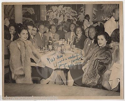 FRANCIS FAYE JEWISH CABARET SINGER VINTAGE AUTOGRAPH SIGNED GROUP PHOTOGRAPH - K-townConsignments