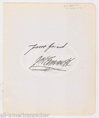 J. K. EMMET VAUDEVILLE THEATRE STAGE ACTOR ORIGINAL AUTOGRAPH SIGNATURE PAGE - K-townConsignments