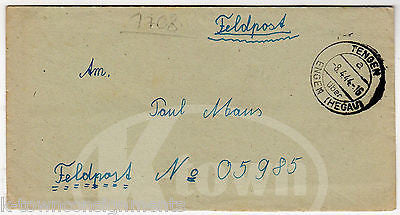 TENGEN GERMANY VINTAGE WWII GERMAN SOLDIER FELDPOST STAMPED LETTER 1944 - K-townConsignments