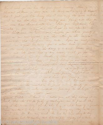 ED CHAPPELL HARTFORD RETREAT INSANE ASYLUM INFIDELITY GOSSIP ANTIQUE LETTER 1854 - K-townConsignments