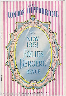 FOLIES BERGERE REVUE LONDON HIPPODROME VINTAGE THEATRE SHOW PLAYBILL 1951 - K-townConsignments