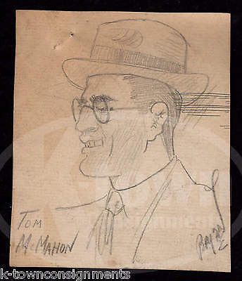 PENNSYLVANIA RAILROAD EMPLOYEE TOM McMAHON ORIGINAL JACK BRYAN PENCIL SKETCH - K-townConsignments