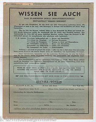 GERMAN PRIEST FATHER LUDWIG HEUMANN PHARMACEUTICAL MEDICINE ADVERTISING FLYER - K-townConsignments