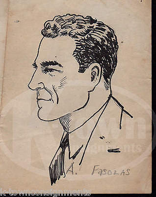 PENNSYLVANIA RAILROAD EMPLOYEE A. FASOLAS WWII PROPAGANDA ARTIST SIGNED SKETCH - K-townConsignments